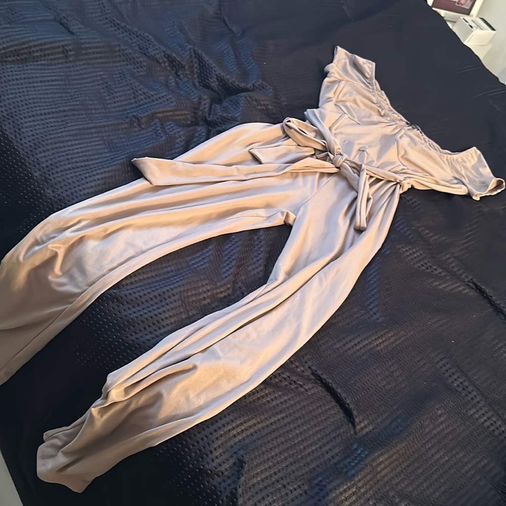 Cute one piece jumpsuit in tan